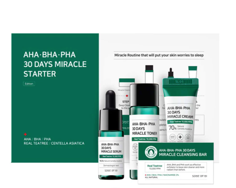 SOME BY MI - AHA, BHA, PHA 30 Days Miracle Starter Limited Set 4 pcs